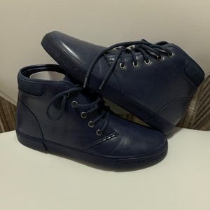 Nautica navy leather hi-tops BRAND NEW